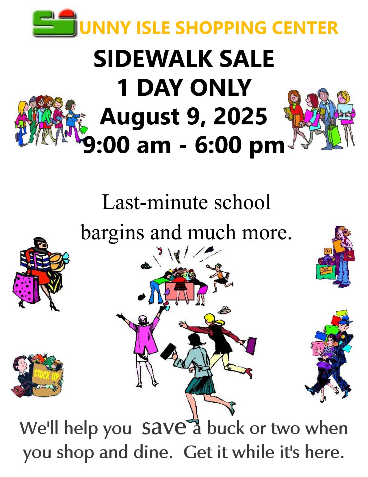 Summer sidewalk sale August 2025