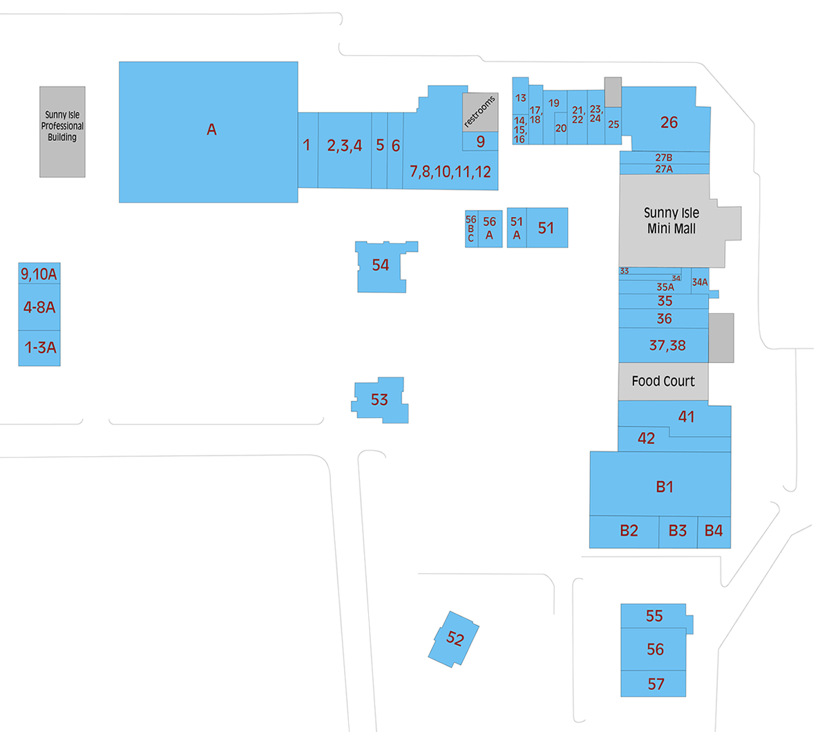 map main buildings